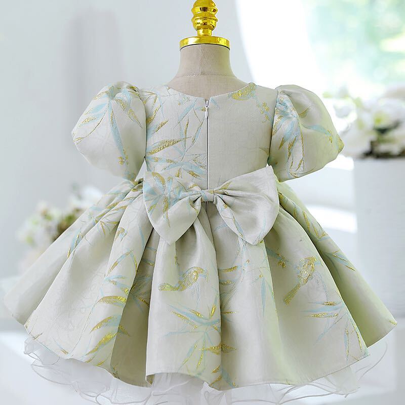 Babyhug Woven Singlet Sleeves Party Dress with Bow Applique - Dark Pink