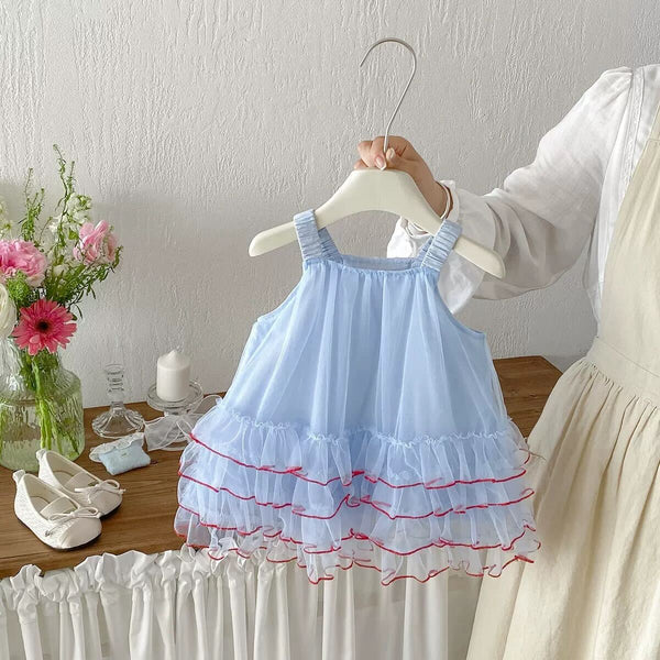 Frill net dress