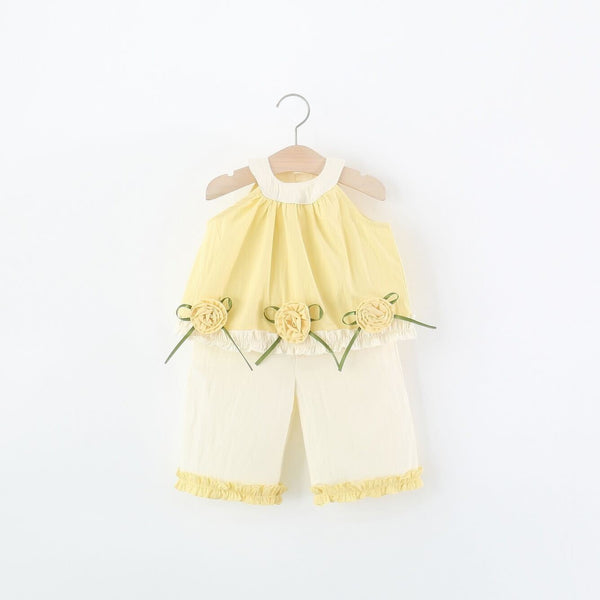 Halter neck top and pants set