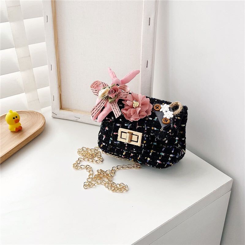 Girls Butterfly Decor Chain Crossbody Bag Fashion Argyle - Temu